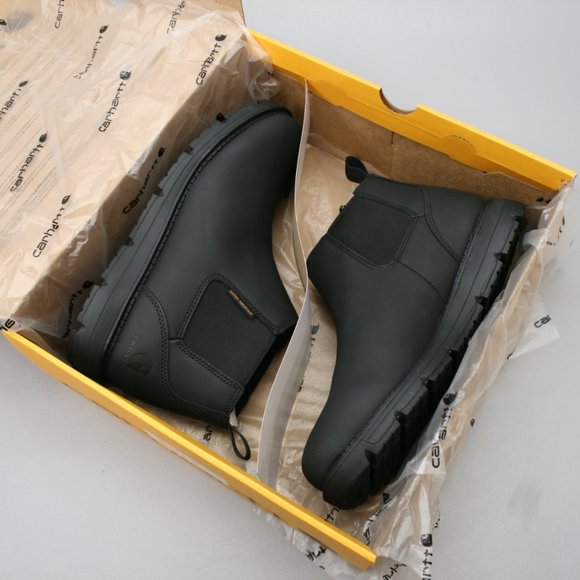 Carhartt Men\'s 10.5 Millbrook Romeo Black Soft-toe Chelsea Wedge Boots FM4021-M main image 10